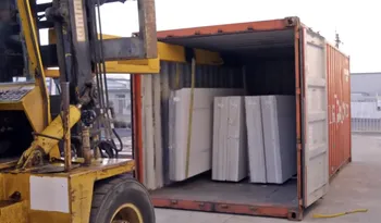 Container loading methods for marble and travertine slabs